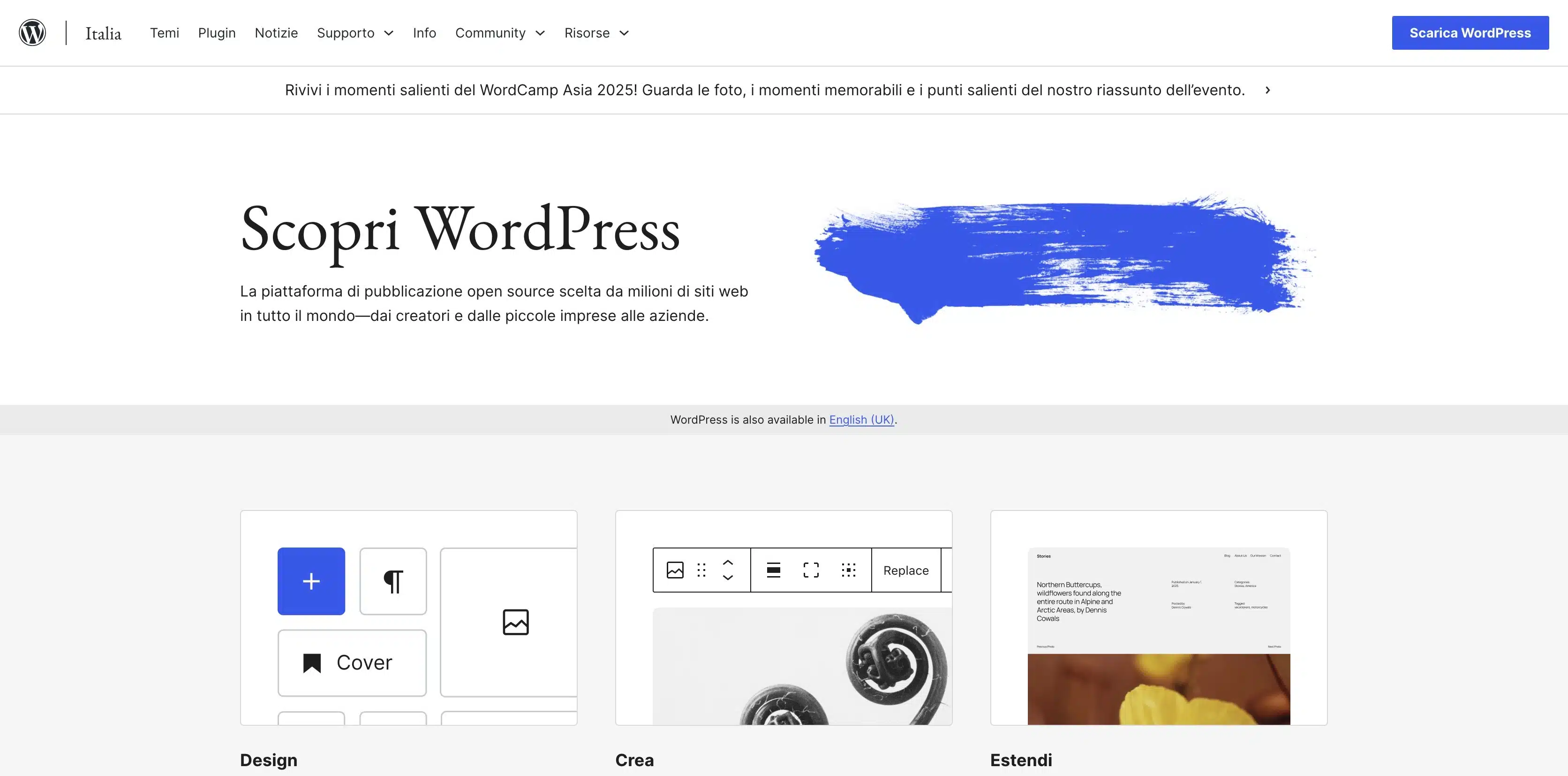 WordPress.org Italia - Strumento per blog, piattaforma di pubblicazione, e CMS