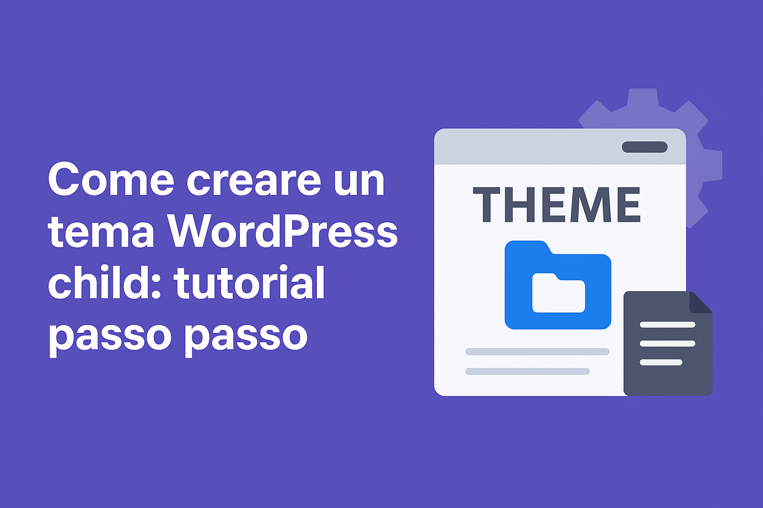 Come creare un tema child in WordPress