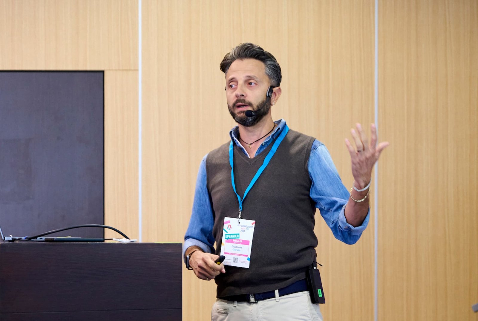 Giacomo Cariulo al WordCamp Verona 2025