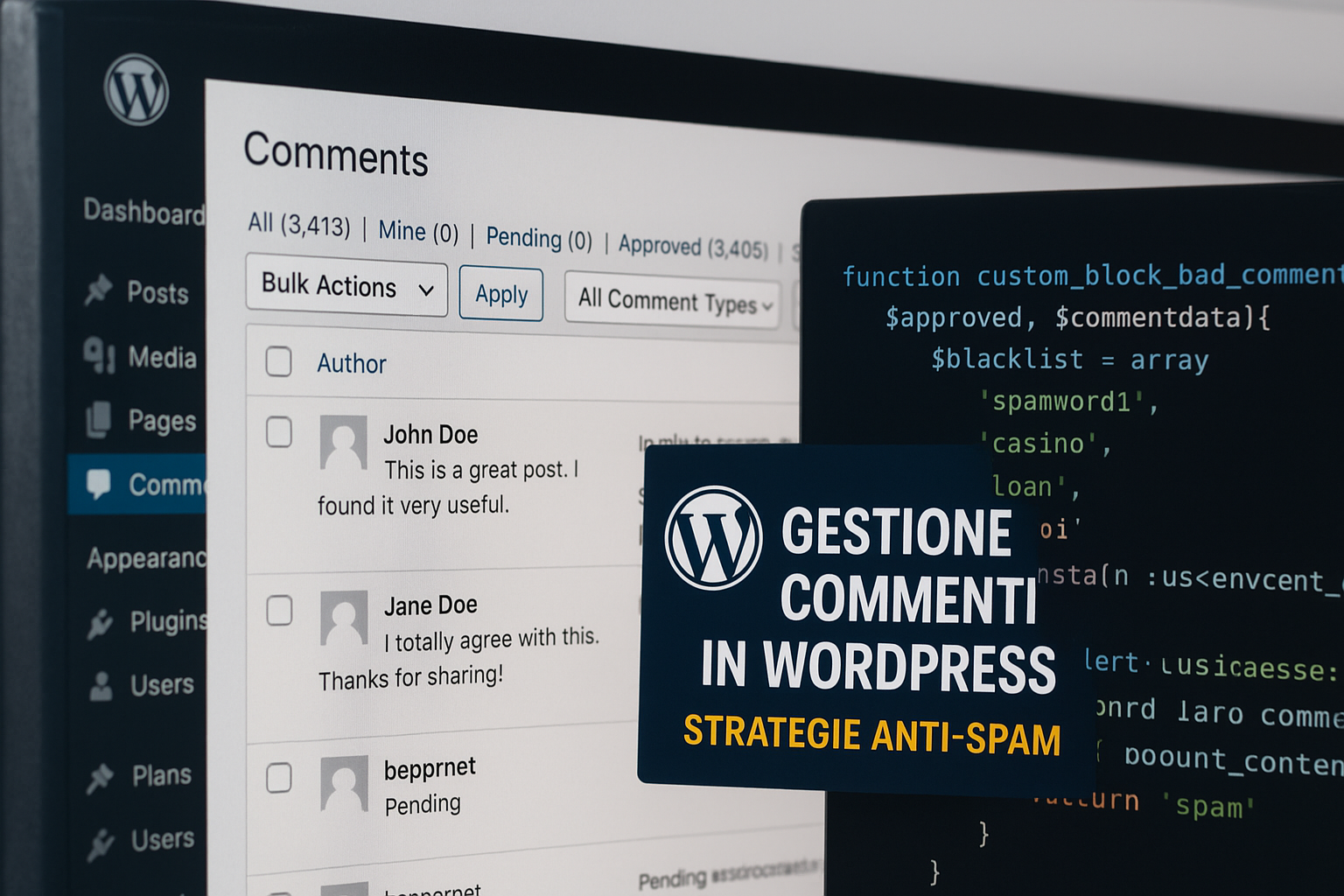 Gestione commenti in WordPress